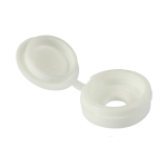 3-4.5 Hinged Screw Cover Cap White Pack of 100