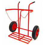 Twin Oxygen/Propane Trolley 16" Pneumatic Wheel