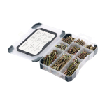 Pozi Countersunk Woodscrew Assortment Zinc & Yellow Timco Pack 340