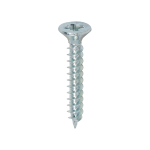 No7x1 Pozi Countersunk Twin Threaded Woodscrew Zinc Plated Pack 200
