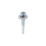 5.5x32 Hex Metal to Heavy Section Steel Self Drilling Screw and Washer Zinc Pack 100