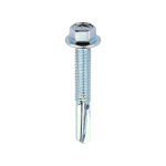 5.5x38 Hex Metal to Heavy Section Steel Self Drilling Screw Zinc Plated Pack 100