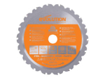 185x20x20T Circular/Chop Saw Blade Orange Multi Material Evolution