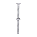 M10x130 Carriage Bolt, Nut & Washers Din603 Silver Pack 10