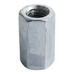 M20x60 Connecting Nut Din6334 Zinc Plated Pack 25