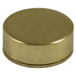 12 Threaded Screw Cover Cap Satin Brass Pack 4