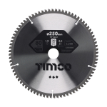 250x30x80T Circular Saw Blade Minus 5 Degree Aluminium Fine Cut Timco