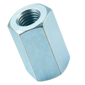 M16x48 Hex Connecting Nut Din6334 Zinc Plated Pack 25