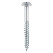 No8x11/4 Pozi Round Twin Threaded Woodscrew Zinc Plated Pack 200