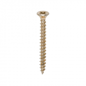 4.5x45 Pozi Countersunk Chipboard Screw Zinc & Yellow Plated Timco Solo Range Pack 200