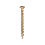 4.5x50 Pozi Countersunk Chipboard Screw Zinc & Yellow Plated Timco Solo Range Pack 200