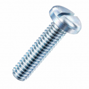 M6x30 Slotted Pan Screw Din85 Zinc Plated Pack 200
