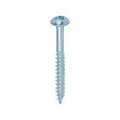 No12x2 Pozi Round Twin Threaded Woodscrew Zinc Plated Pack 200