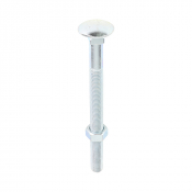 M16x200 Carriage Bolt & Nut DIN 603 Zinc Plated Gr.4.8 Pack 5