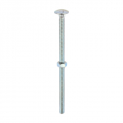 M8x150 Carriage Bolt & Nut DIN 603 Zinc Plated Gr.4.8 Pack 25