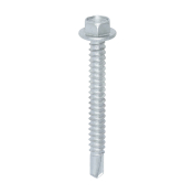 5.5x50 Hex Metal to Light Section Steel Self Drilling Exterior Screw Silver Pack 100