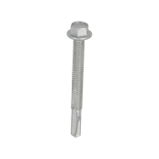 5.5x55 Hex Metal to Heavy Section Steel Self Drilling Exterior Screw Silver Pack 100