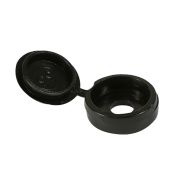 3-4.5 Hinged Screw Cover Cap Black Pack 100