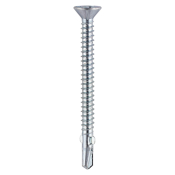 5.5x50 Phillips Countersunk Wood to Light Section Steel Wing Tipped Self Drilling Screw Zinc Plated