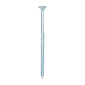 No12x4 Pozi Countersunk Twin Threaded Woodscrew Zinc Plated Pack 100