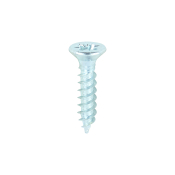 No8x3/4 Pozi Countersunk Twin Threaded Woodscrew Zinc Plated Pack 200