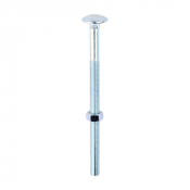 M12x200 Carriage Bolt & Nut DIN 603 Zinc Plated Gr.4.8 Pack 10