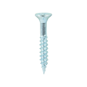 No12x11/2 Pozi Countersunk Twin Threaded Woodscrew Zinc Plated Pack 200
