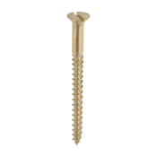 No8x2 Slotted Countersunk Woodscrew Brass Pack 200