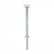 M12x240 Carriage Bolt & Nut DIN 603 Zinc Plated Gr.4.8 Pack 10
