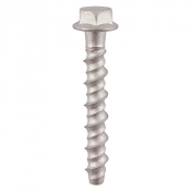 M6x50 Hex Flanged Masonry Bolt DIN 529 Silver Pack 4