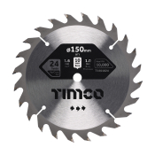 150x10x24T Hand Held Circular Saw Blade Wood/Board Medium Cut Timco