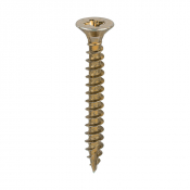 6.0x50 Pozi Countersunk Multi Purpose Screw Zinc & Yellow Plated Timco Classic Range Pack 200
