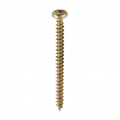 4.0x50 Pozi Pan Multi Purpose Screw Zinc & Yellow Plated Timco Classic Range Pack 200