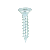No7x3/4 Pozi Countersunk Twin Threaded Woodscrew Zinc Plated Pack 200