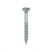 No8x11/2 Pozi Countersunk Twin Threaded Woodscrew Zinc Plated Pack 200