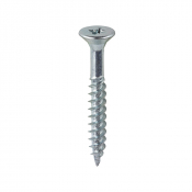 No10x11/2 Pozi Countersunk Twin Threaded Woodscrew Zinc Plated Pack 200