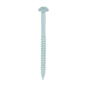 No10x21/2 Pozi Round Twin Threaded Woodscrew Zinc Plated Pack 200
