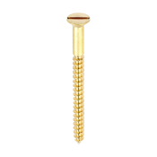 No10x21/2 Slotted Countersunk Woodscrew Brass Pack 100