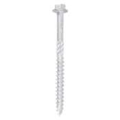 6.0x40 Hex Countersunk Timber Screw Silver Pack 10