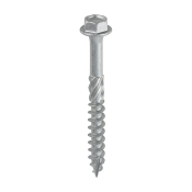 8.0x75 Hex Countersunk Timber Screw Silver Pack 10