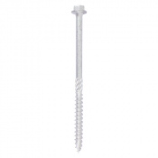 8.0x200 Hex Countersunk Timber Screw Silver Pack 10