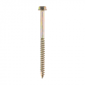 12.0x160 Advanced Flanged Coachscrew DIN 571 Zinc & Yellow Plated Pack 25