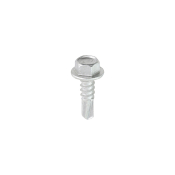 5.5x19 Hex Metal to Light Section Steel Self Drilling Exterior Screw Silver Pack 100