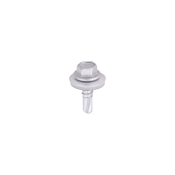 5.5x19 Hex Metal to Light Section Steel Self Drilling Exterior Screw and Washer Silver Pack 100