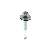 5.5x38 Hex Metal to Heavy Section Steel Self Drilling Screw and Washer Zinc Plated Pack 100