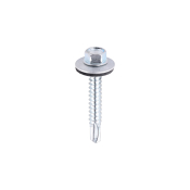 5.5x38 Hex Metal to Light Section Steel Self Drilling Screw and Washer Zinc Plated Pack 100