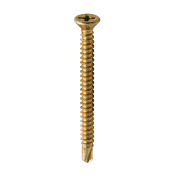 3.9x45 Reinforced Frame Screw Zinc & Yellow Plated Timco 120 Range Pack 500
