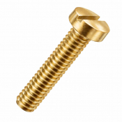 M6x20 Slotted Cheese Screw DIN 84 Brass Pack 200