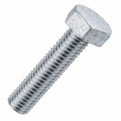M10x120 Hex Setscrew Din933 Hot Dipped Galvanised Gr.8.8 Pack 50