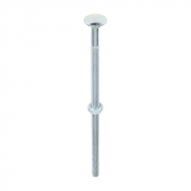 M8x180 Carriage Bolt & Nut DIN 603 Zinc Plated Gr.4.8 Pack 25